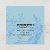 Lekpijp waterplaspgeleider vierkante visitekaartje (Achterkant)