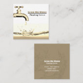 Lekpijp waterplaspgeleider vierkante visitekaartje (Voorkant / Achterkant)