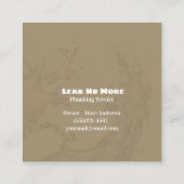 Lekpijp waterplaspgeleider vierkante visitekaartje (Achterkant)