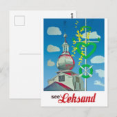 Leksand, Stadstoren, Zweden Briefkaart (Voorkant / Achterkant)