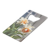 Lektige schattige veer creditkaart flessenopener (Voorkant Gekanteld)