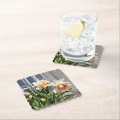 Lektige schattige veer kartonnen onderzetters (Insitu)