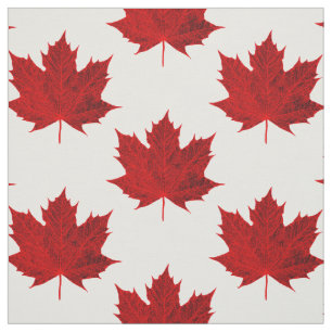 Lekvormig vormgeving met Vibrant Red Maple Leaf Stof