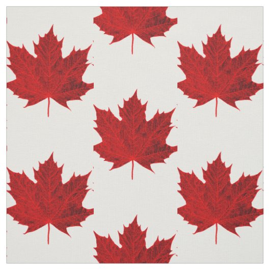 Lekvormig vormgeving met Vibrant Red Maple Leaf Stof (Swatch)