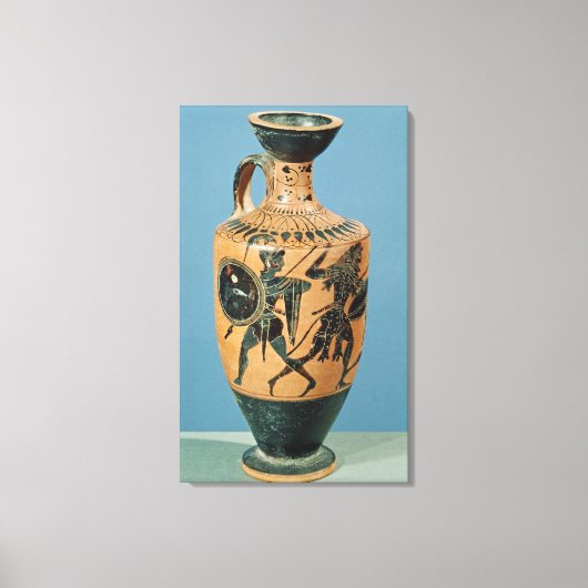 Lekythos met tekenstijl canvas afdruk (Voorkant)