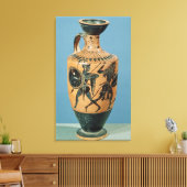 Lekythos met tekenstijl canvas afdruk (Insitu (Woonkamer))
