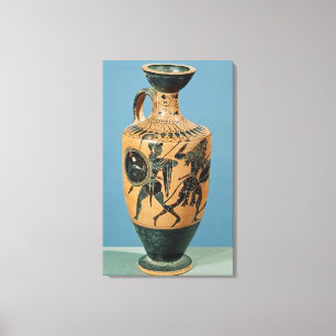 Lekythos met tekenstijl canvas afdruk