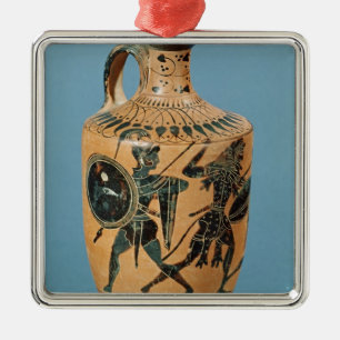 Lekythos met tekenstijl metalen ornament