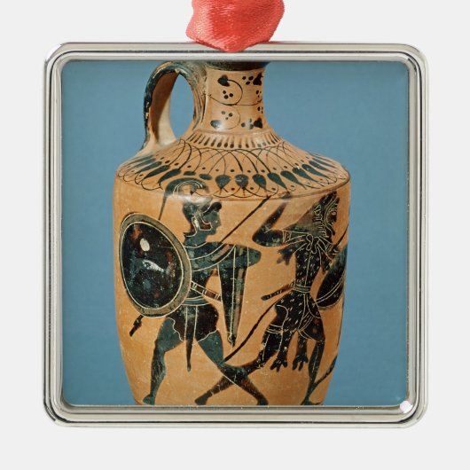 Lekythos met tekenstijl metalen ornament (Voorkant)
