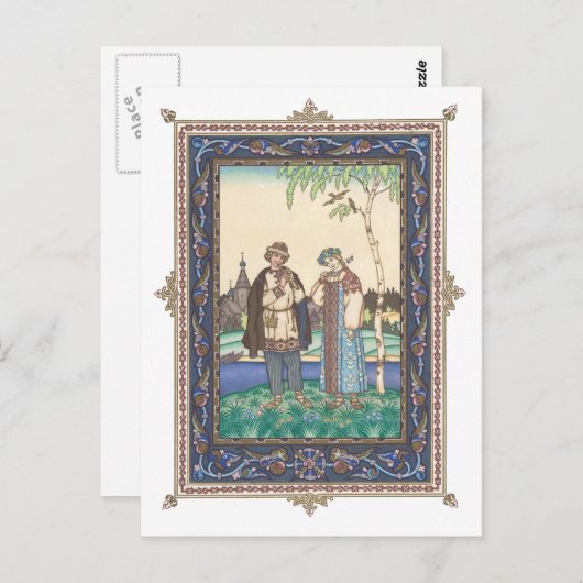 Lel & Snegurochka Russisch Folktale Briefkaart (Voorkant / Achterkant)