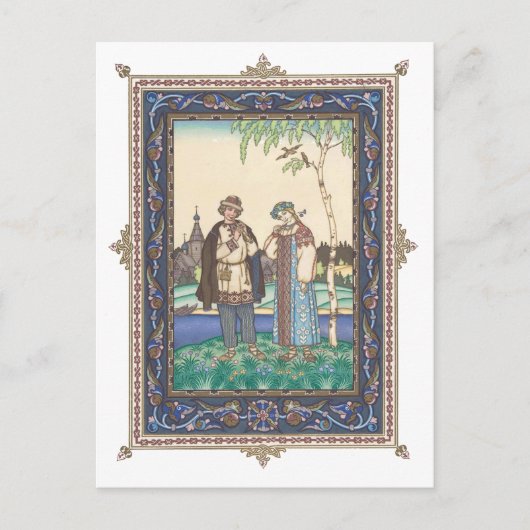 Lel & Snegurochka Russisch Folktale Briefkaart (Voorkant)