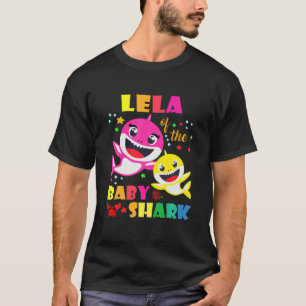 Lela of the Birthday Shark Dad, mam Matching Famil T-shirt