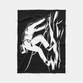 #lele Bergsteiger Mountain Climbing Rock Climber M Fleece Deken (Voorkant)