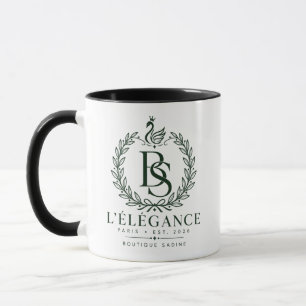 L'Élégance Green Heritage Laurel Monogram Twee-Ton Mok