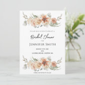 lelegant perzikroze vrijgezellenfeest save the date (Staand voorkant)