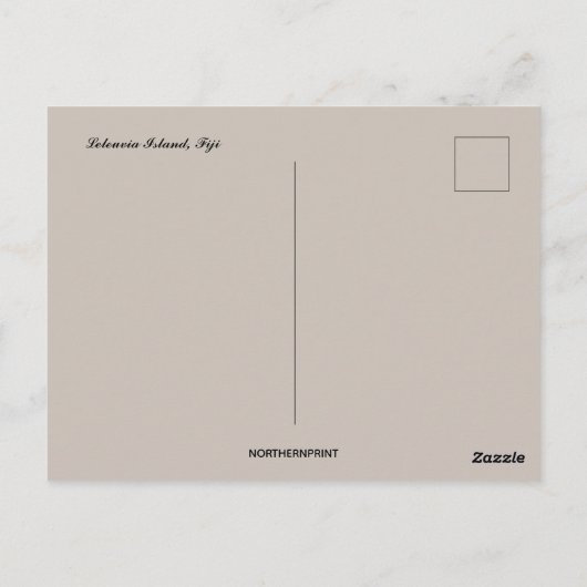 Leleuvia Island Fiji Briefkaart (Achterkant)