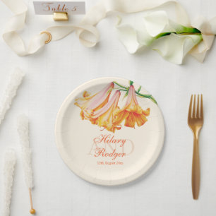 Lelie bel bloem kunst bruiloft feest borden papieren bordje