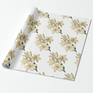 Lelie Bloem Patroon Cadeaupapier
