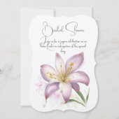 Lelie bloem vrijgezellenfeest. Bloemen uitnodiging (Voorkant)