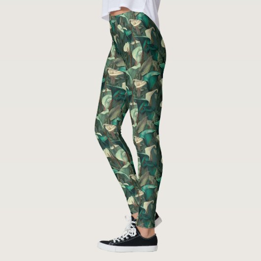 lelie Bloem Workout Calla lelies Fonkelende Moeder Leggings (Links)
