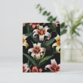 lelie bloemen briefkaart (Staand voorkant)