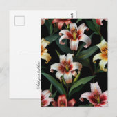 lelie bloemen briefkaart (Voorkant / Achterkant)