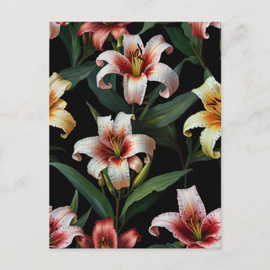 lelie bloemen briefkaart (Voorkant)
