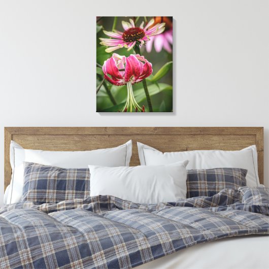 Lelie canvas afdruk (Insitu (Slaapkamer))