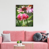 Lelie canvas afdruk (Insitu (Woonkamer))