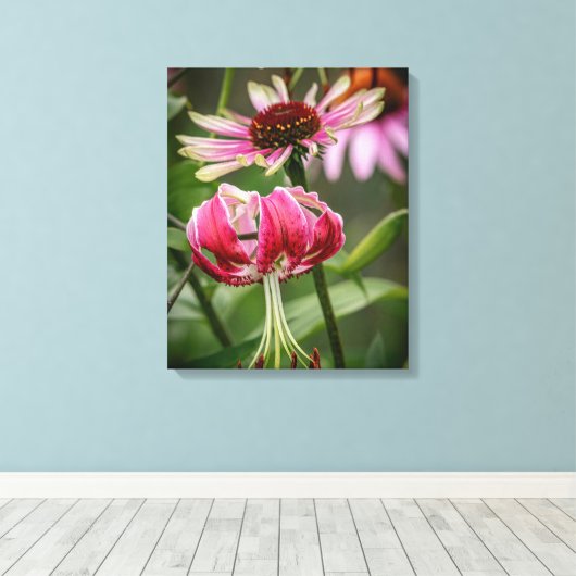 Lelie canvas afdruk (Insitu (Houten vloer))