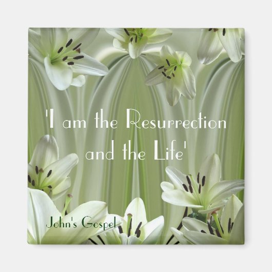 Lelie compositie magneet (Voorkant)