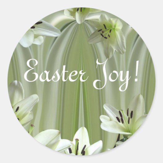 Lelie compositie ronde sticker (Voorkant)