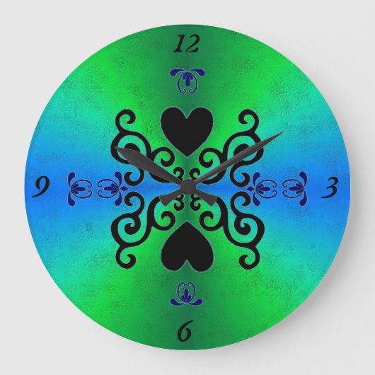 Lelie en Hart op Regenboog Grote Klok (Voorkant)