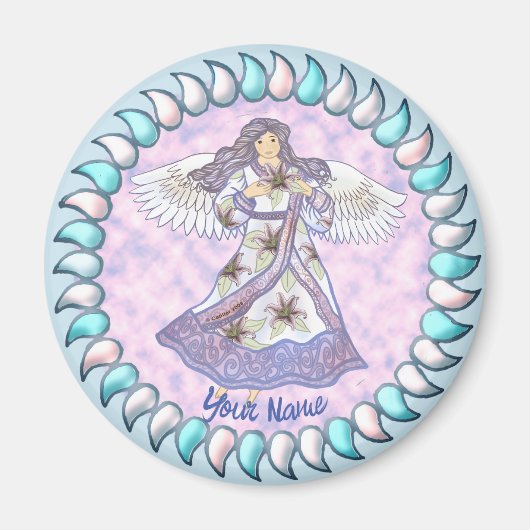 lelie engel magneet (Voorkant)