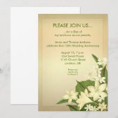 Lelie huwelijksjubileum uitnodiging (Voorkant / Achterkant)