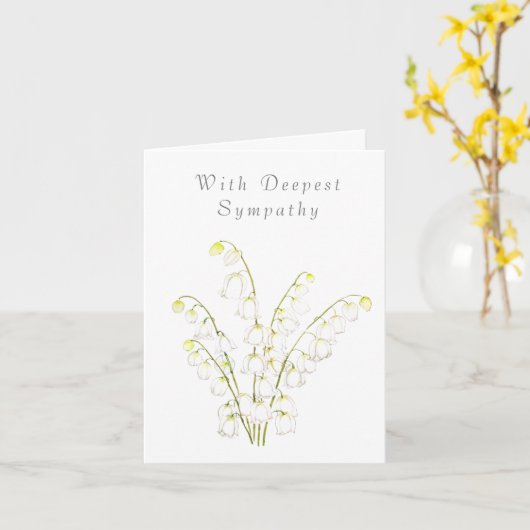 Lelie in de vallei Denken Van U Sympathie Kaart (Gele Bloem)