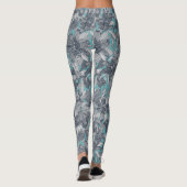 Lelie indigo turkoois leggings (Achterkant)