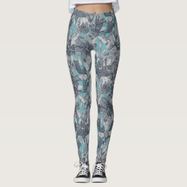 Lelie indigo turkoois leggings