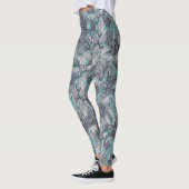 Lelie indigo turkoois leggings (Links)