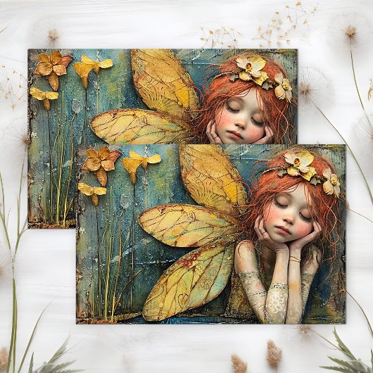 LELIE MEER SPROOKJESMEISJE DECOUPAGE TISSUEPAPIER