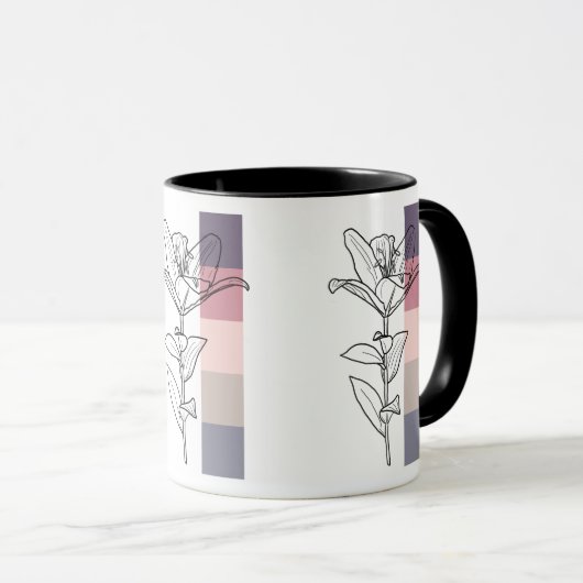 Lelie met kleurenpalet mok (Voorkant rechts)