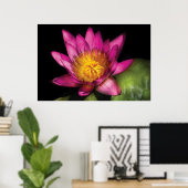 Lelie - Nymphaea Ruby - Passie Poster (Thuiskantoor)