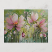 Lelie op gele groene achtergrond feestdagenkaart (Voorkant)