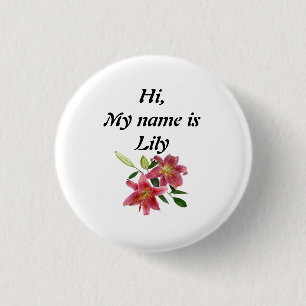 Lelie Ronde Button 3,2 Cm