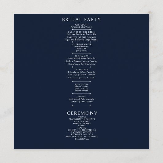 Lelie van dalvarens || Donkerblauw fotoprogramma Programmakaart (Achterkant)