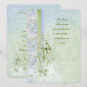 lelie van de dal bruiloft bouquet kaart (Voorkant / Achterkant)