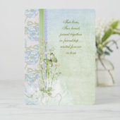 lelie van de dal bruiloft bouquet kaart (Staand voorkant)