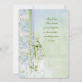 lelie van de dal bruiloft bouquet kaart (Voorkant)