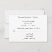 Lelie Van De Dal Huwelijksreceptie RSVP Kaart (Achterkant)