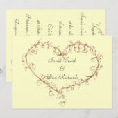 lelie van de huwelijksuitnodiging in valley kaart (Voorkant / Achterkant)